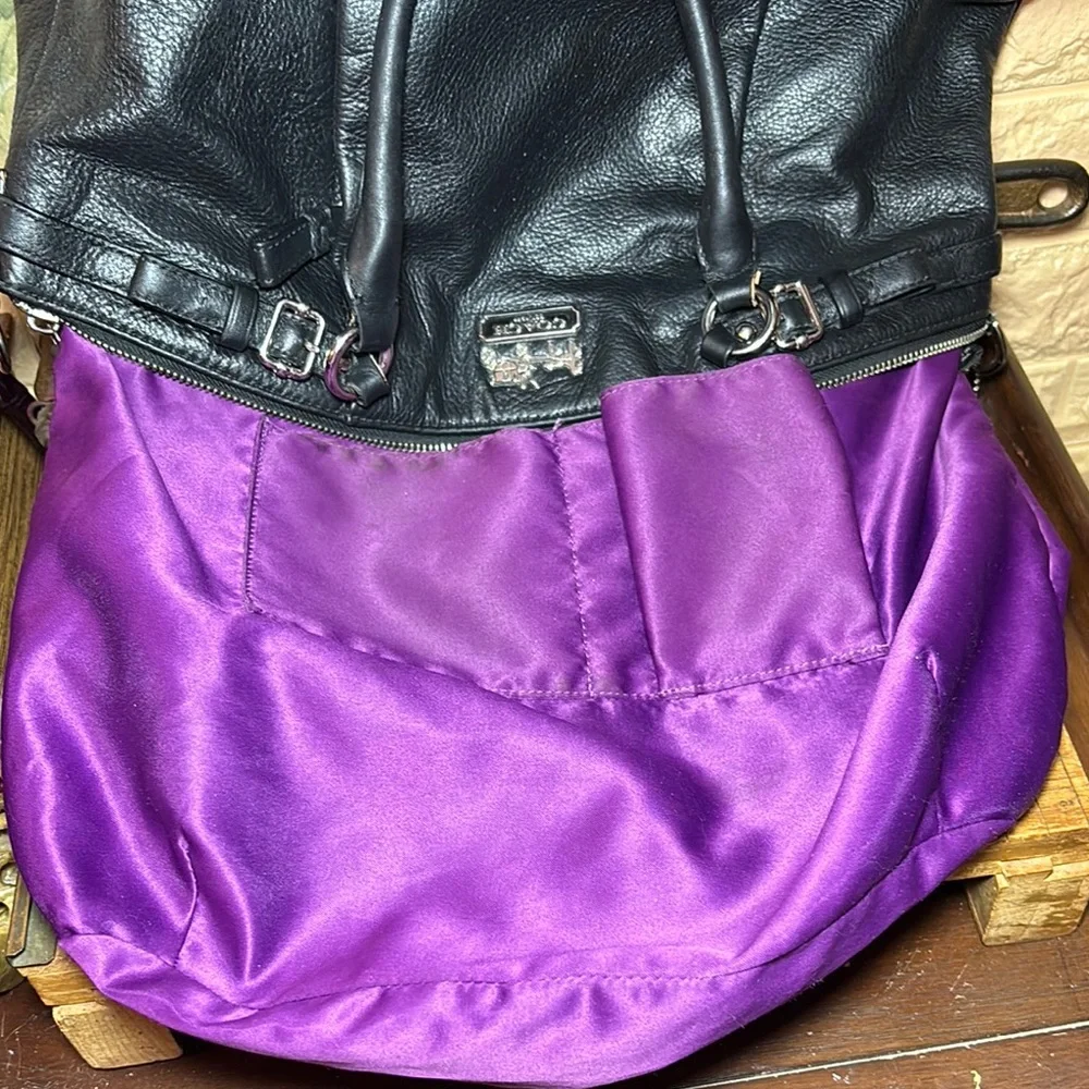 Coach Madison Lindsay Satchel Bag Black Leather from 2012